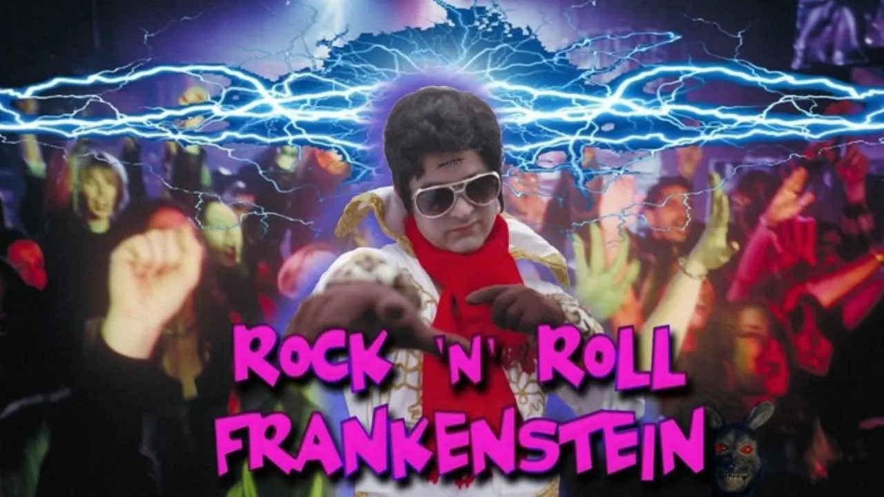 Rock 'n' Roll Frankenstein backdrop