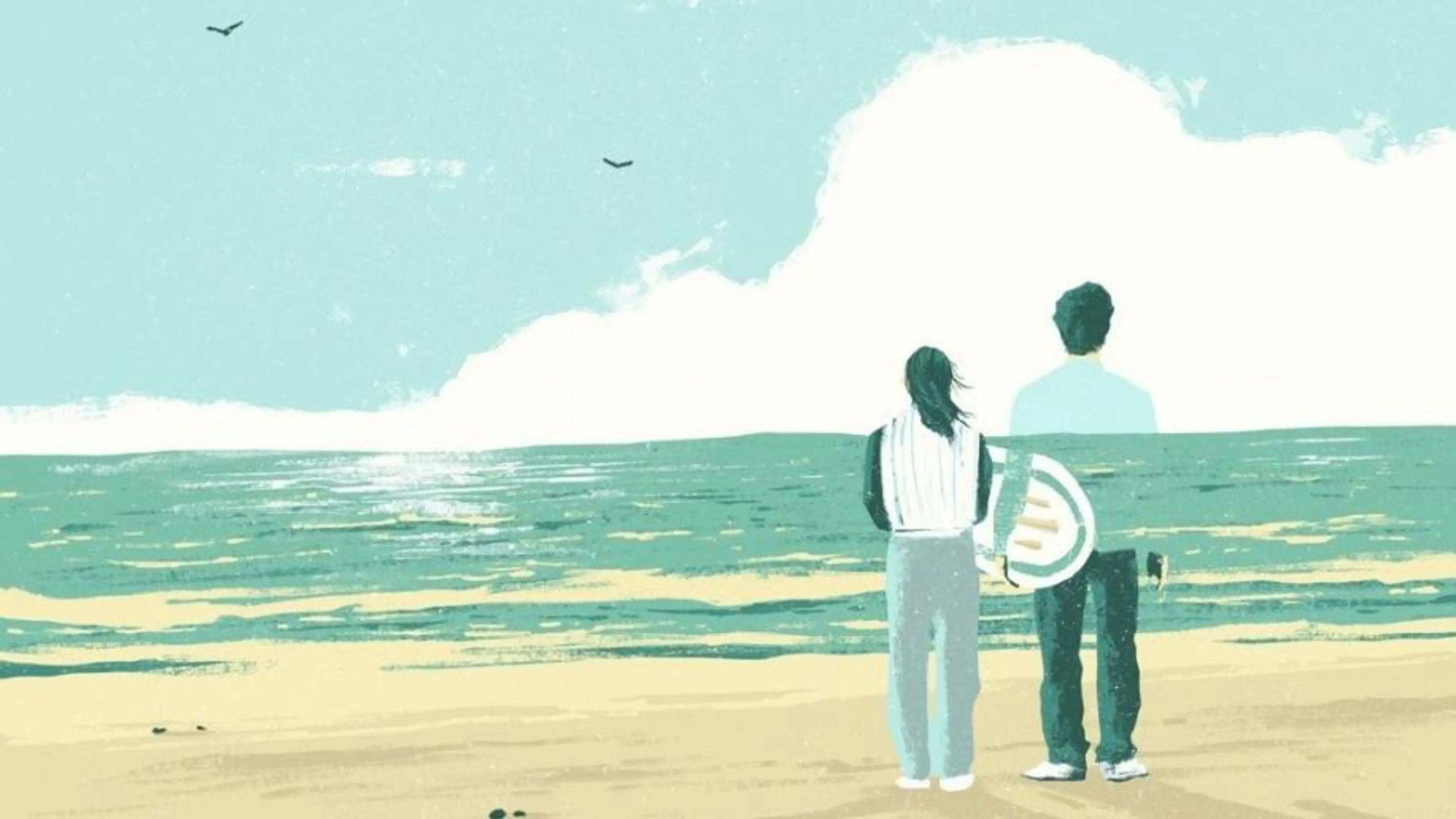 A Scene at the Sea backdrop