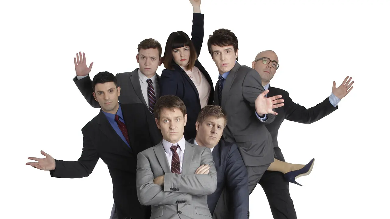 The Chaser's Media Circus backdrop