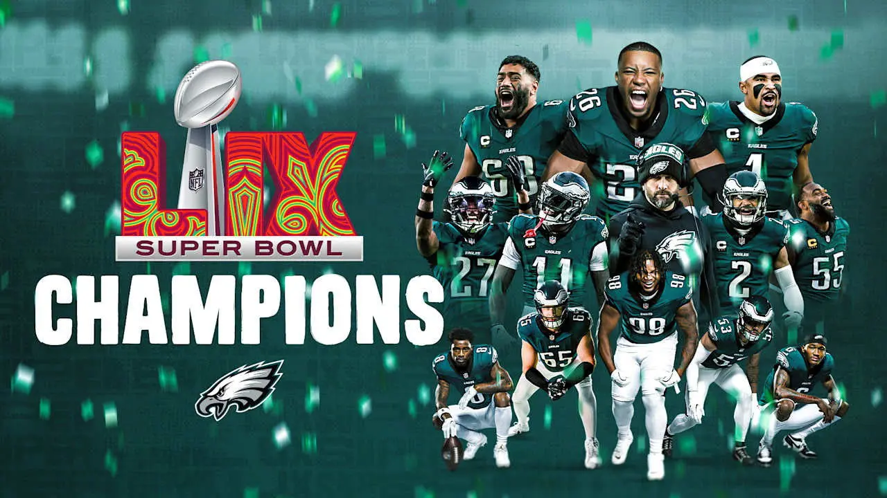 Super Bowl Champions: The 2024 Philadelphia Eagles backdrop