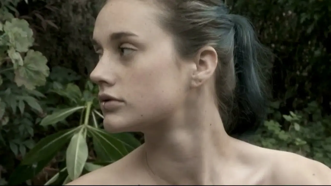 Pure Nude Yoga: Twilight Garden Goddess backdrop