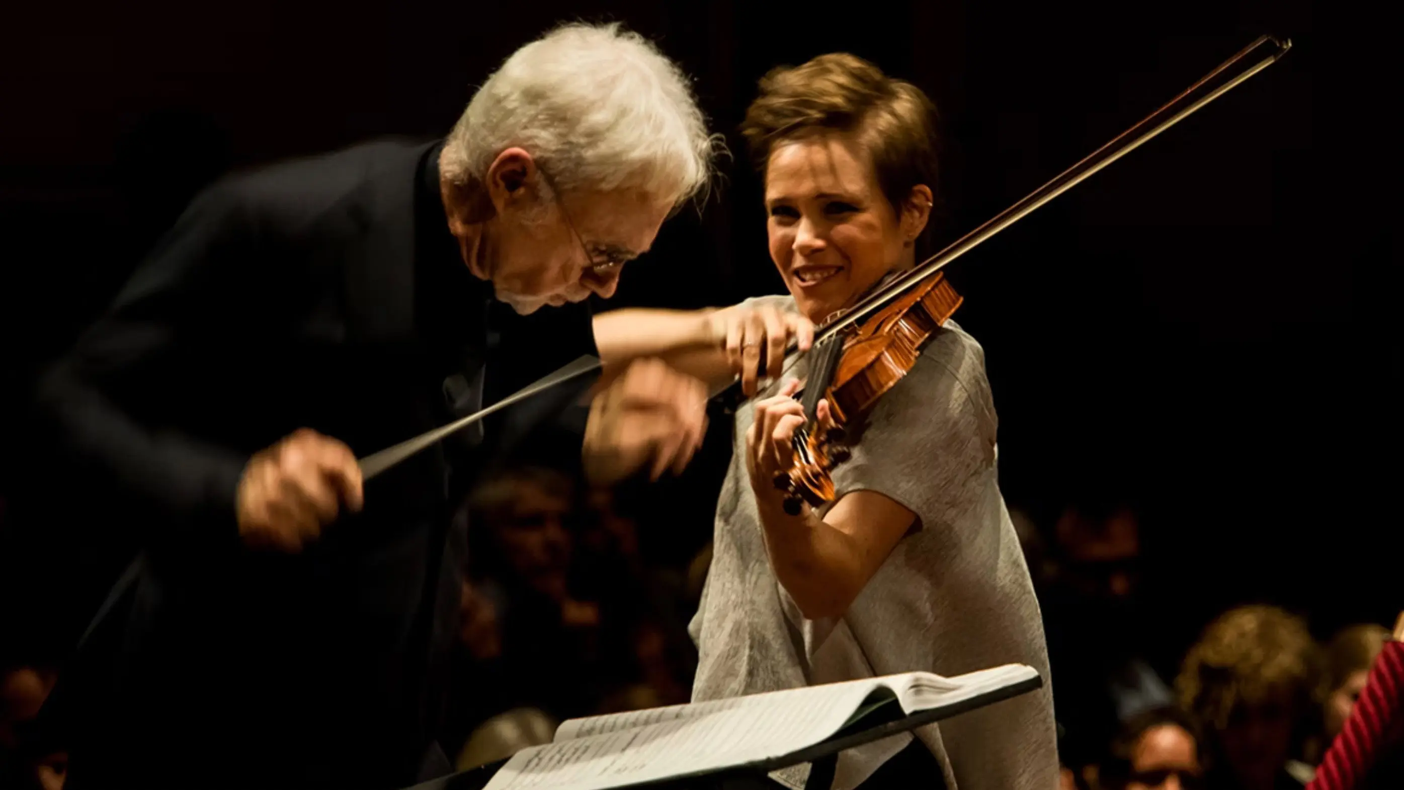 John Adams conducts John Adams backdrop