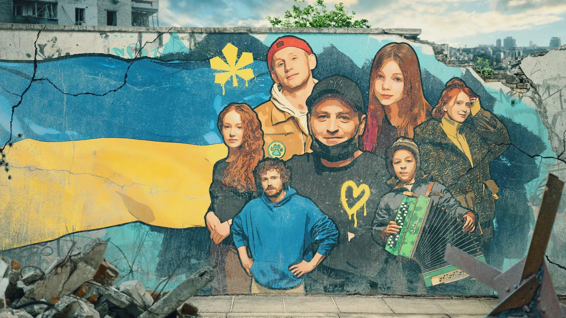 The First Days backdrop
