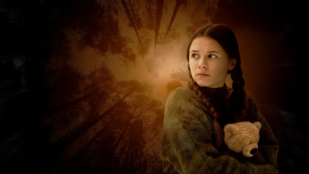 Little Girl in the Woods backdrop