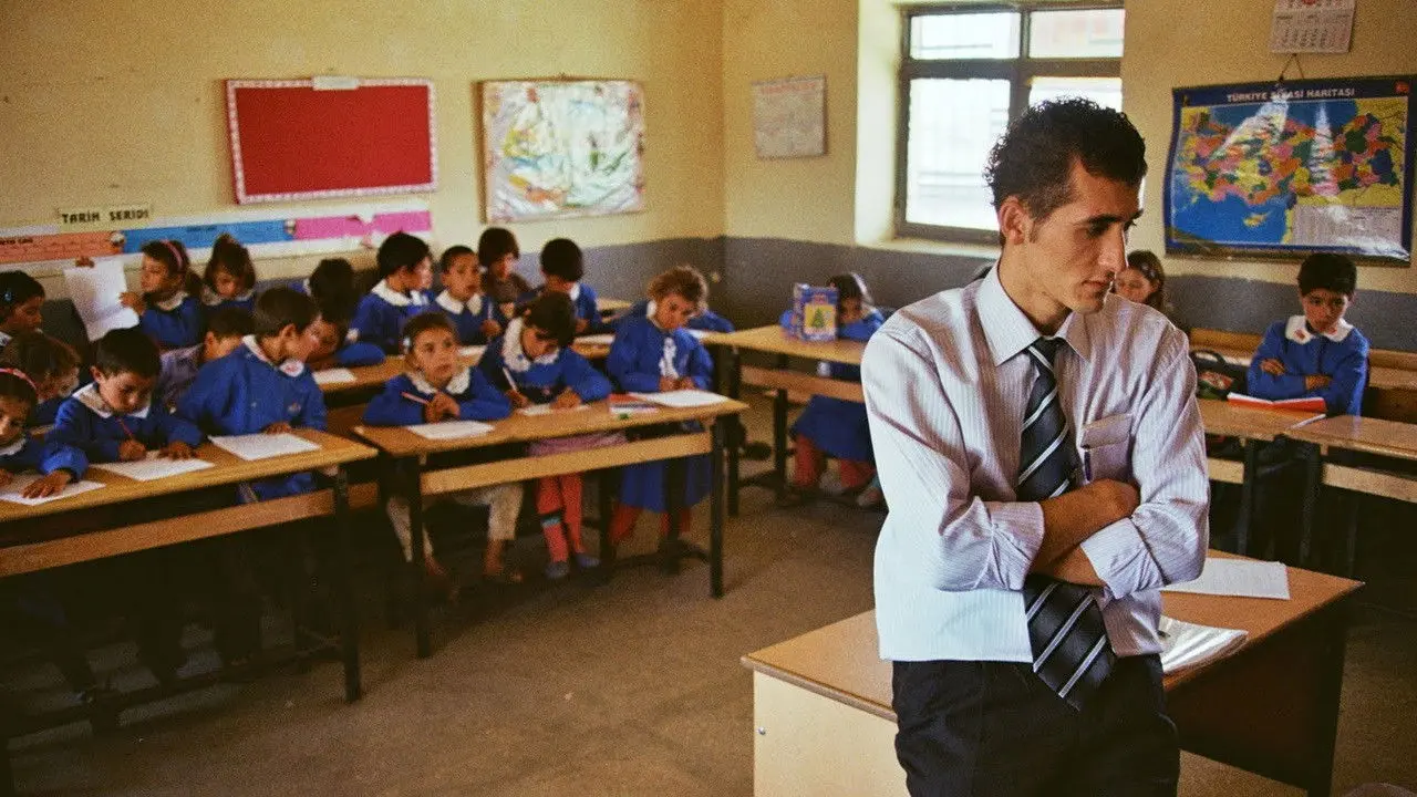 On the Way to School backdrop