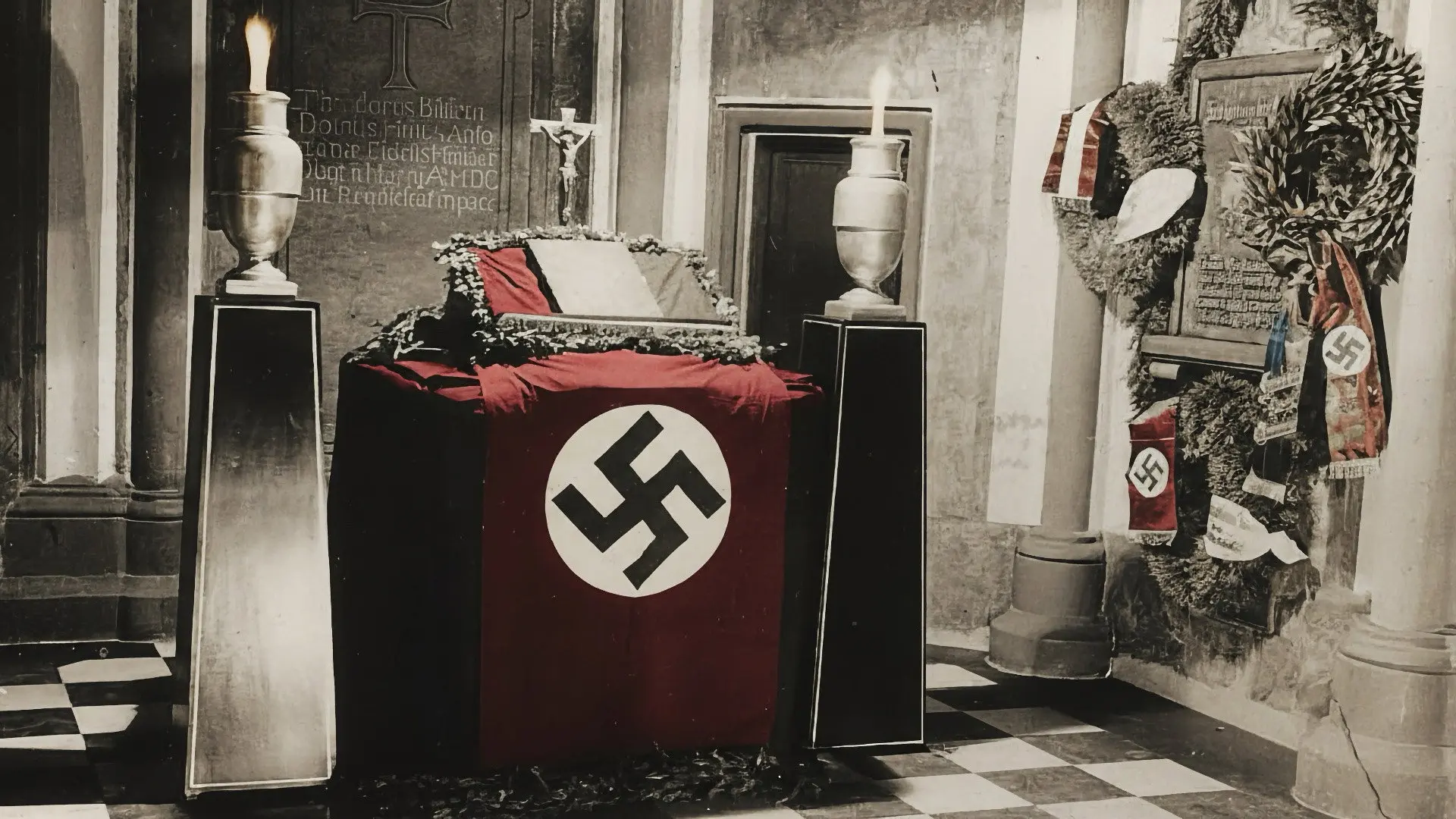 The Nazi Jesus backdrop