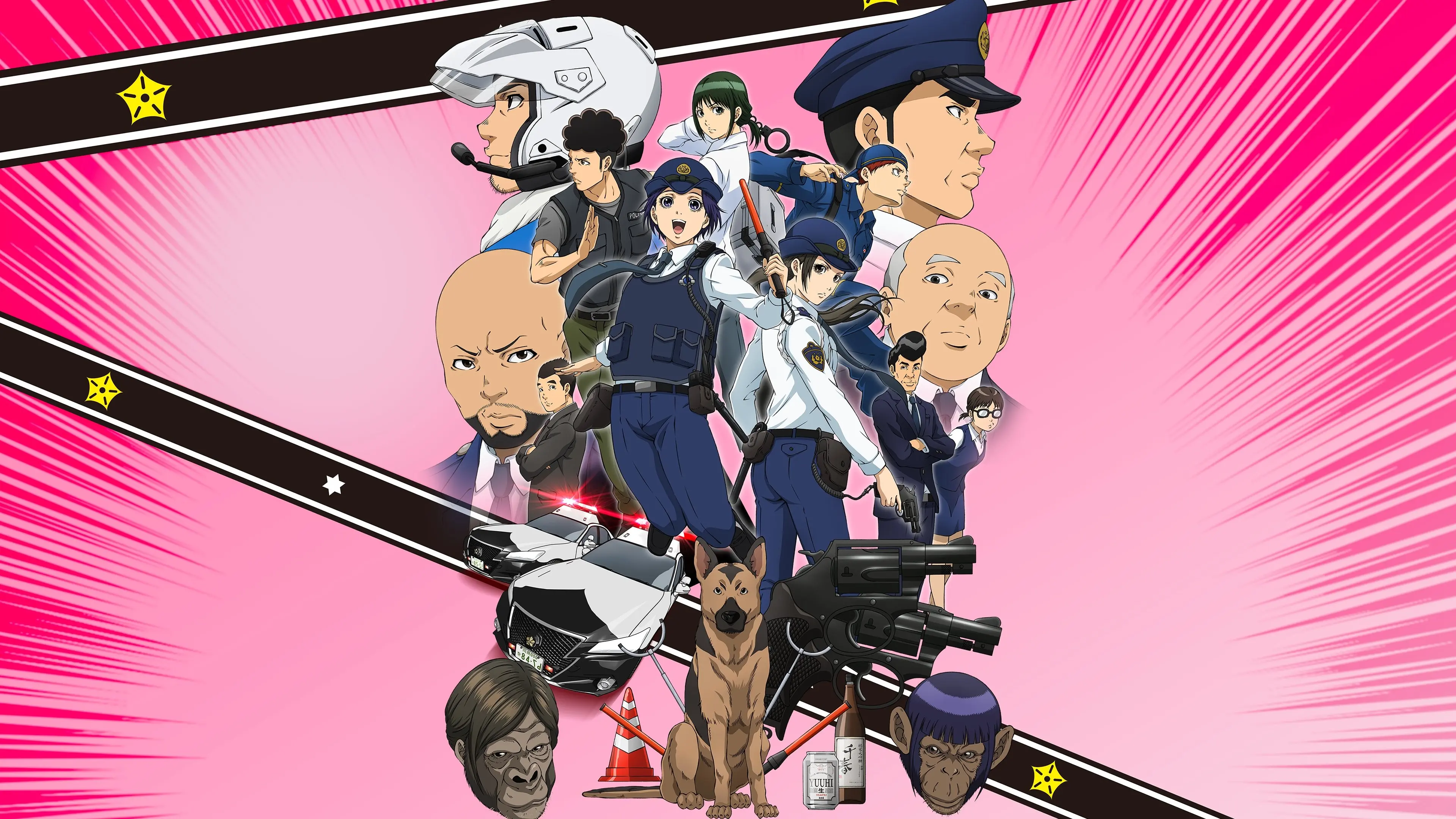 Police in a Pod backdrop