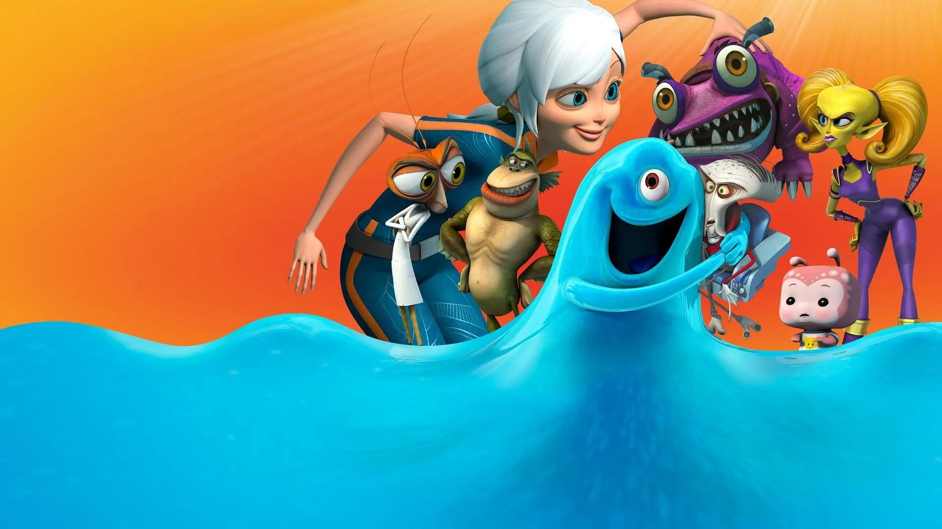 Monsters vs. Aliens backdrop