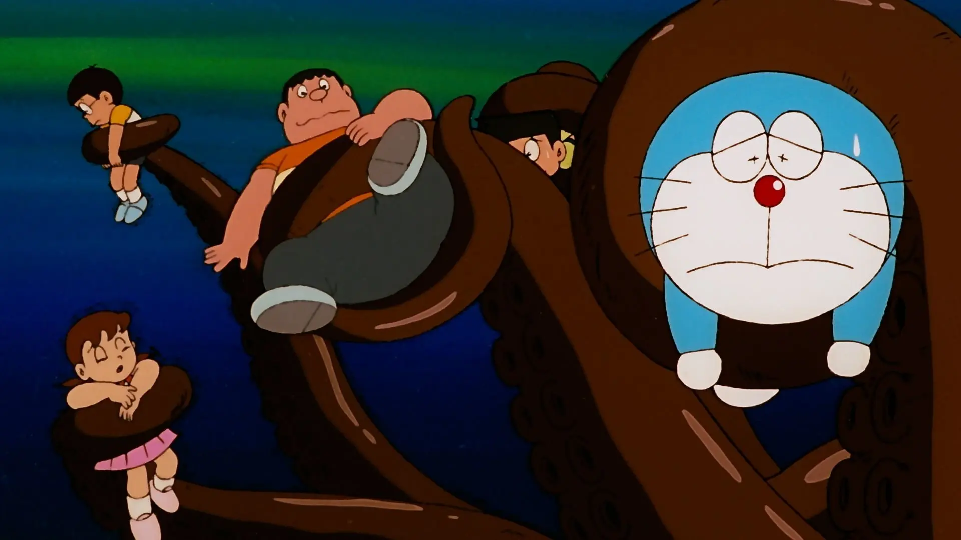 Doraemon: Nobita and the Castle of the Undersea Devil backdrop