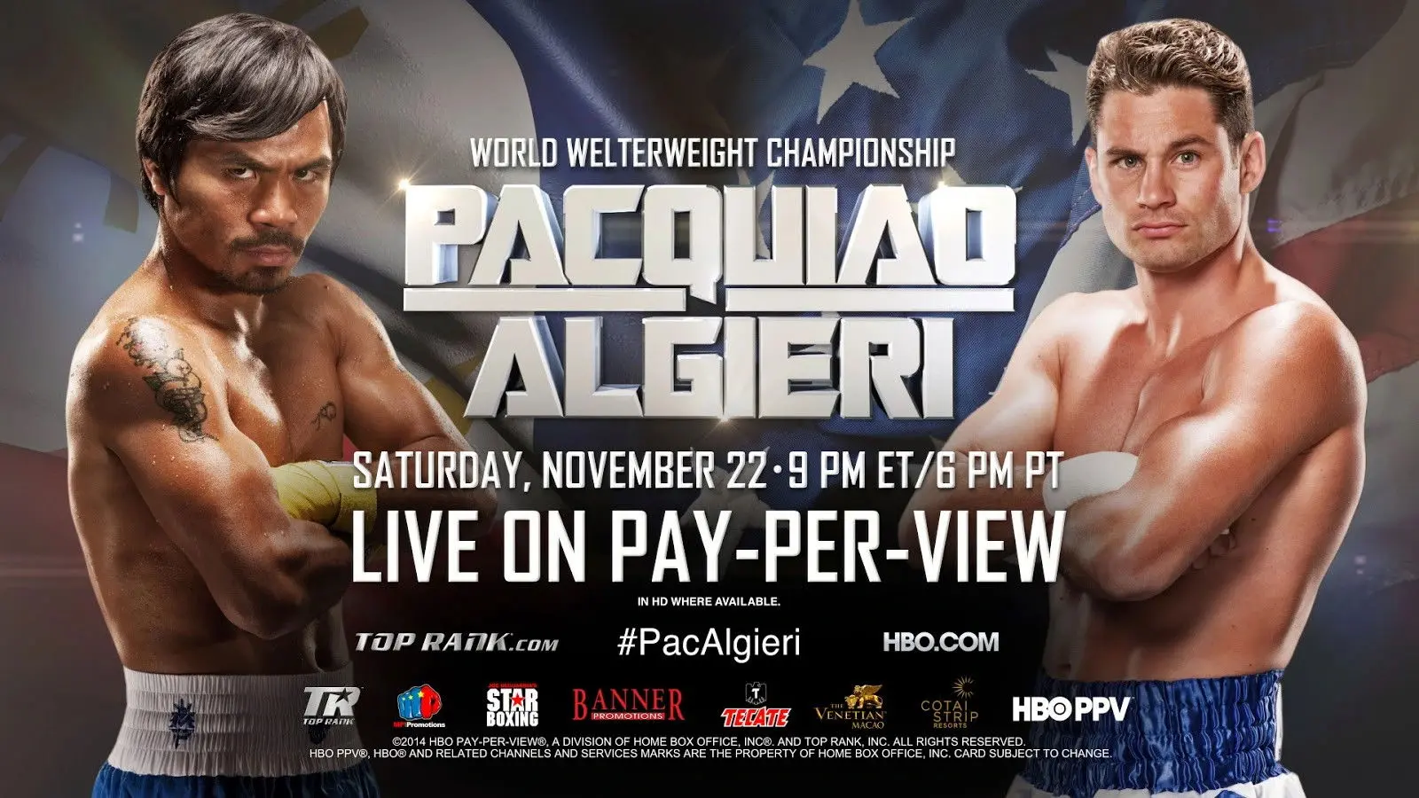 Manny Pacquiao vs. Chris Algieri backdrop