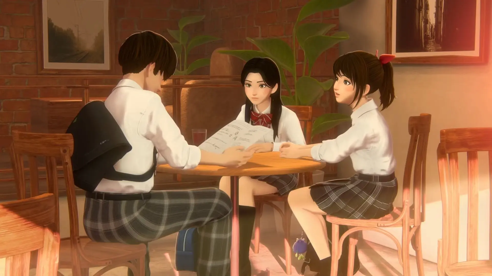 high school girl & the magic notebook backdrop