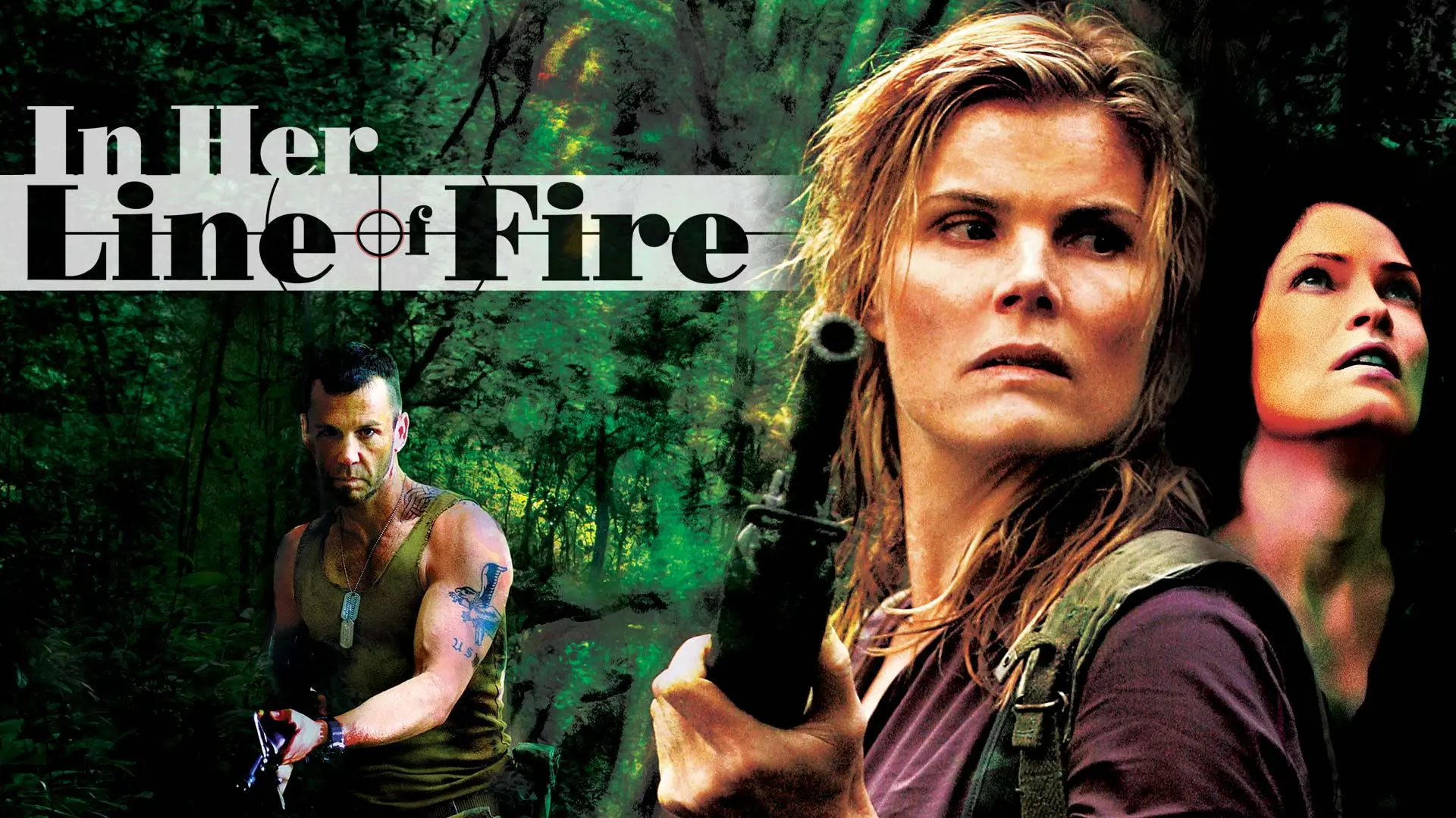 In Her Line of Fire backdrop