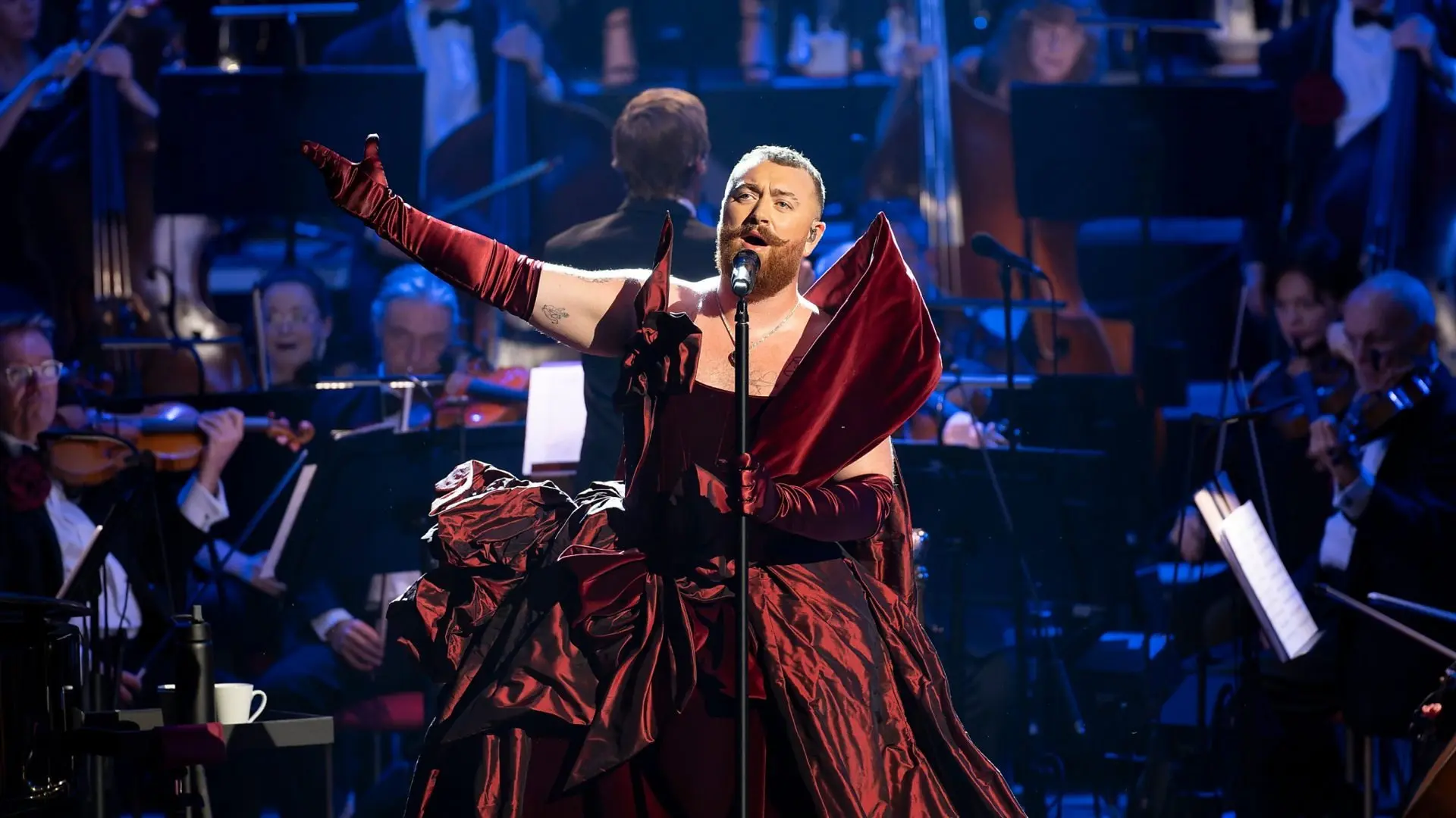 Sam Smith at the Proms backdrop