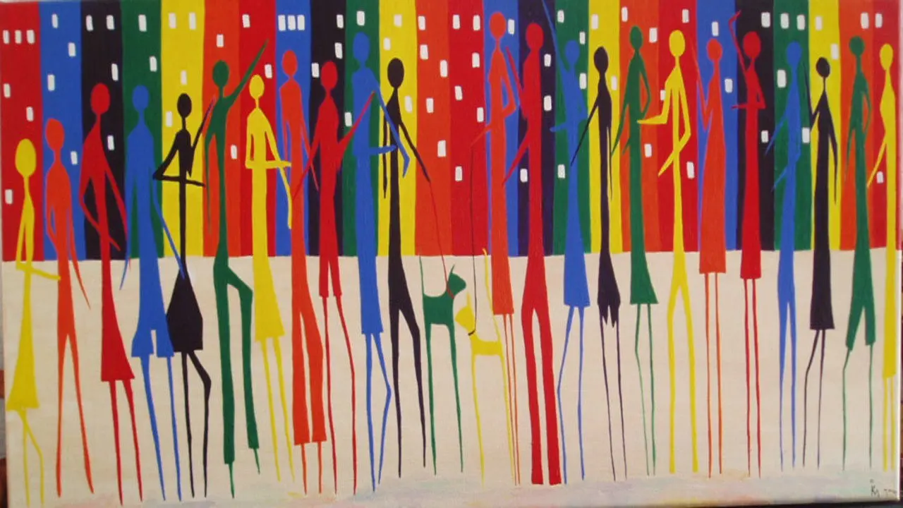 Painting with 14 Personalities backdrop