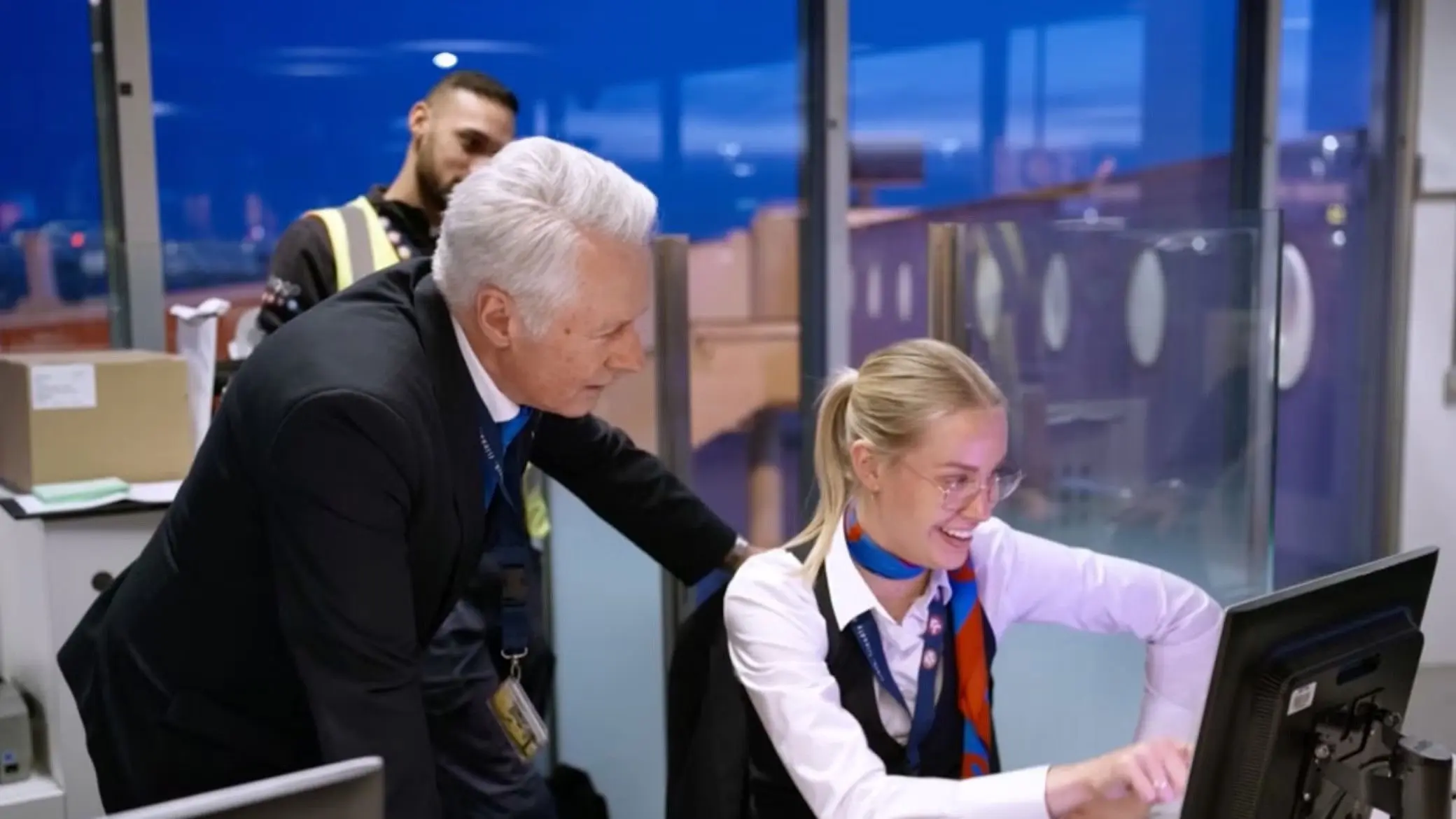 Schiphol Airport backdrop