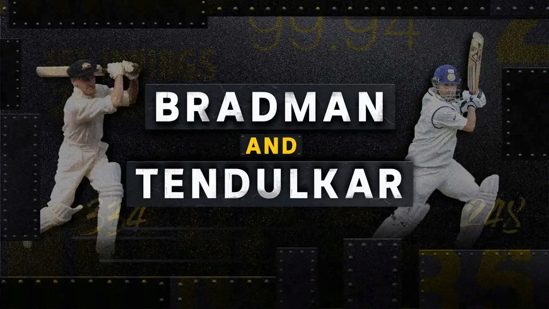 Bradman and Tendulkar backdrop
