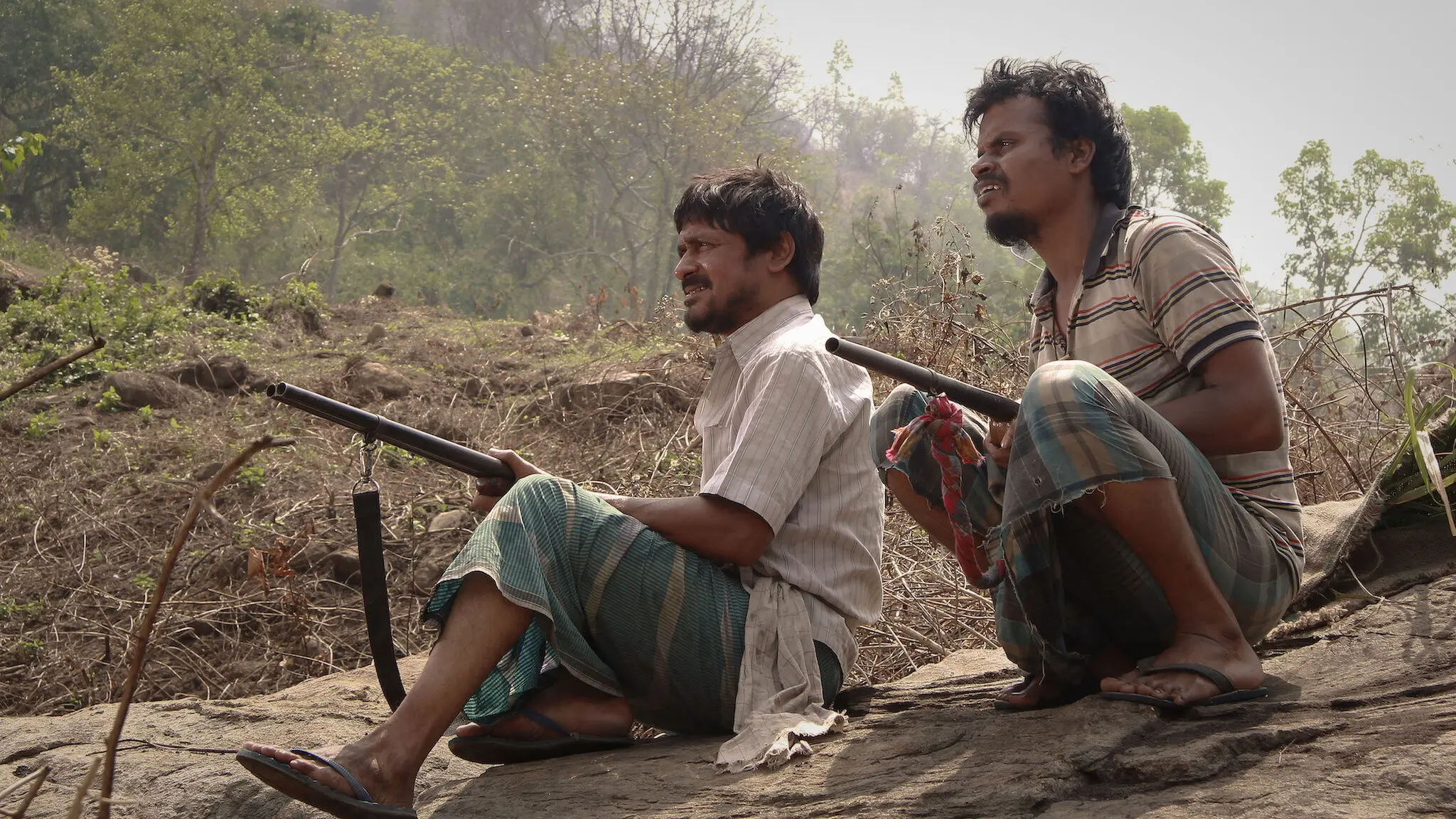 III Smoking Barrels backdrop