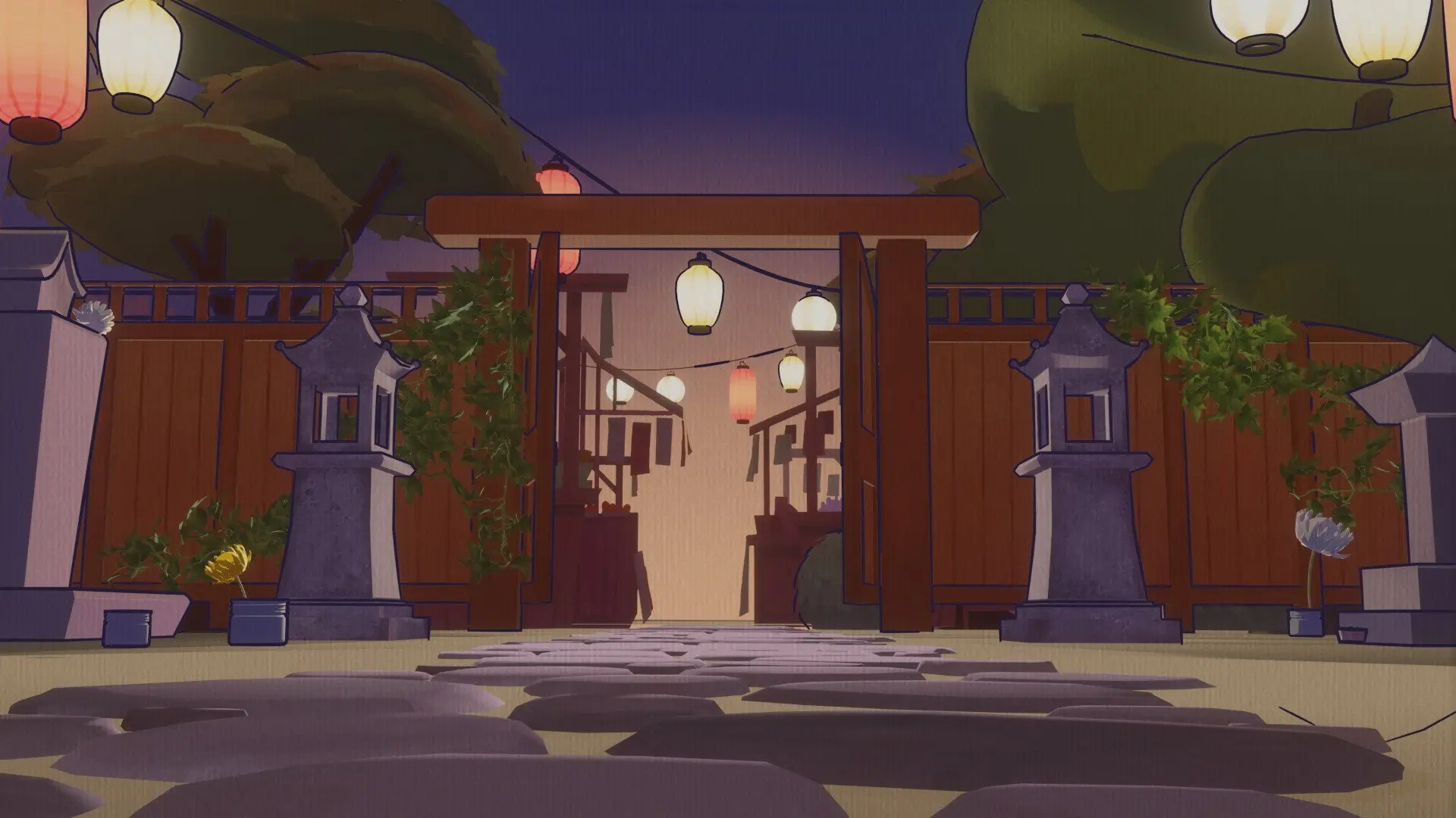 Bon Odori backdrop