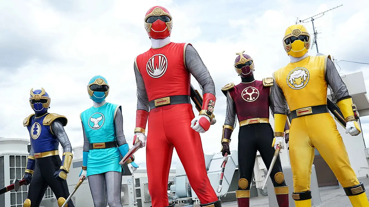 Ninpu Sentai Hurricaneger Degozaru! Shushuuto 20th Anniversary backdrop