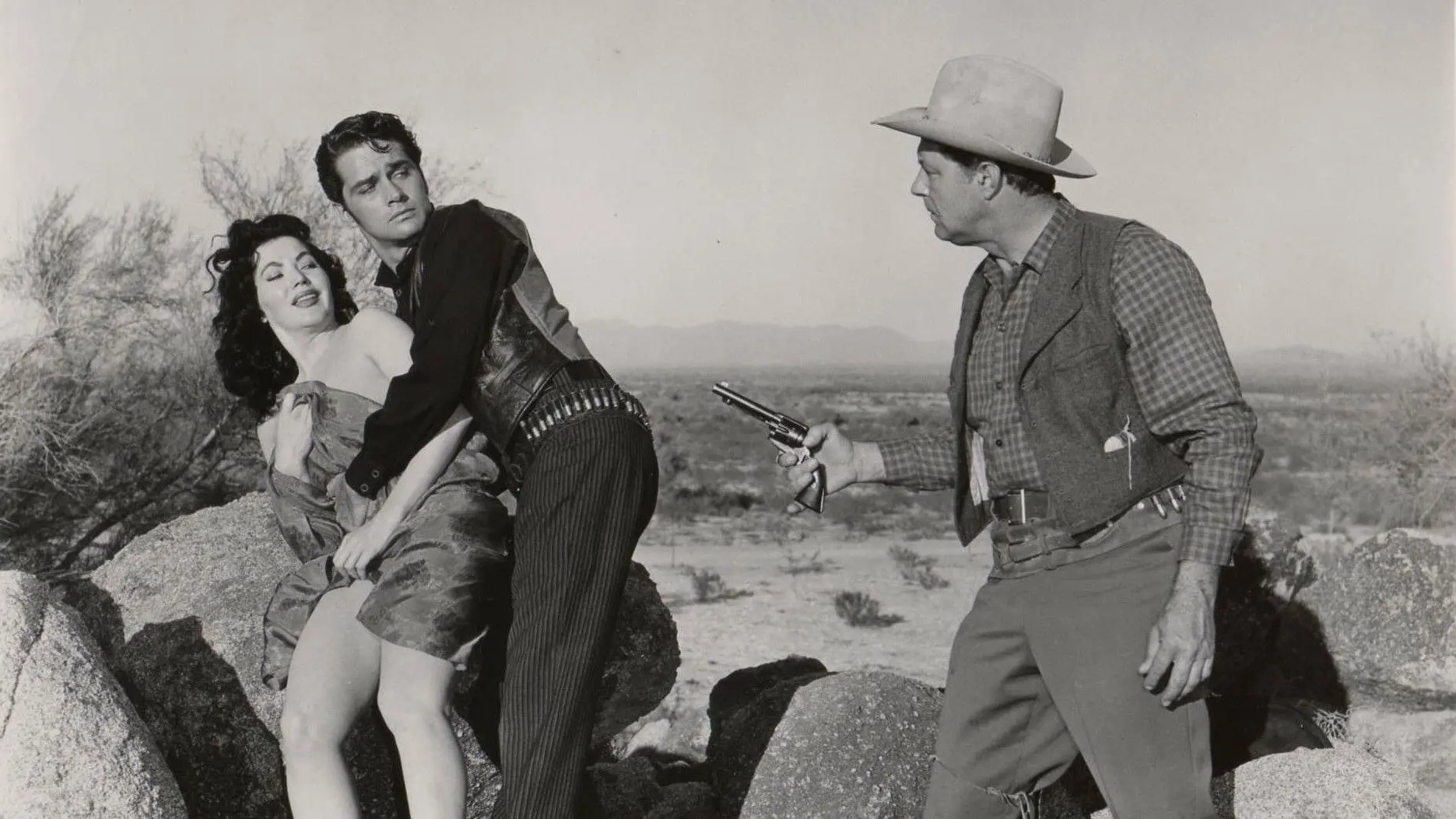 Four Fast Guns backdrop