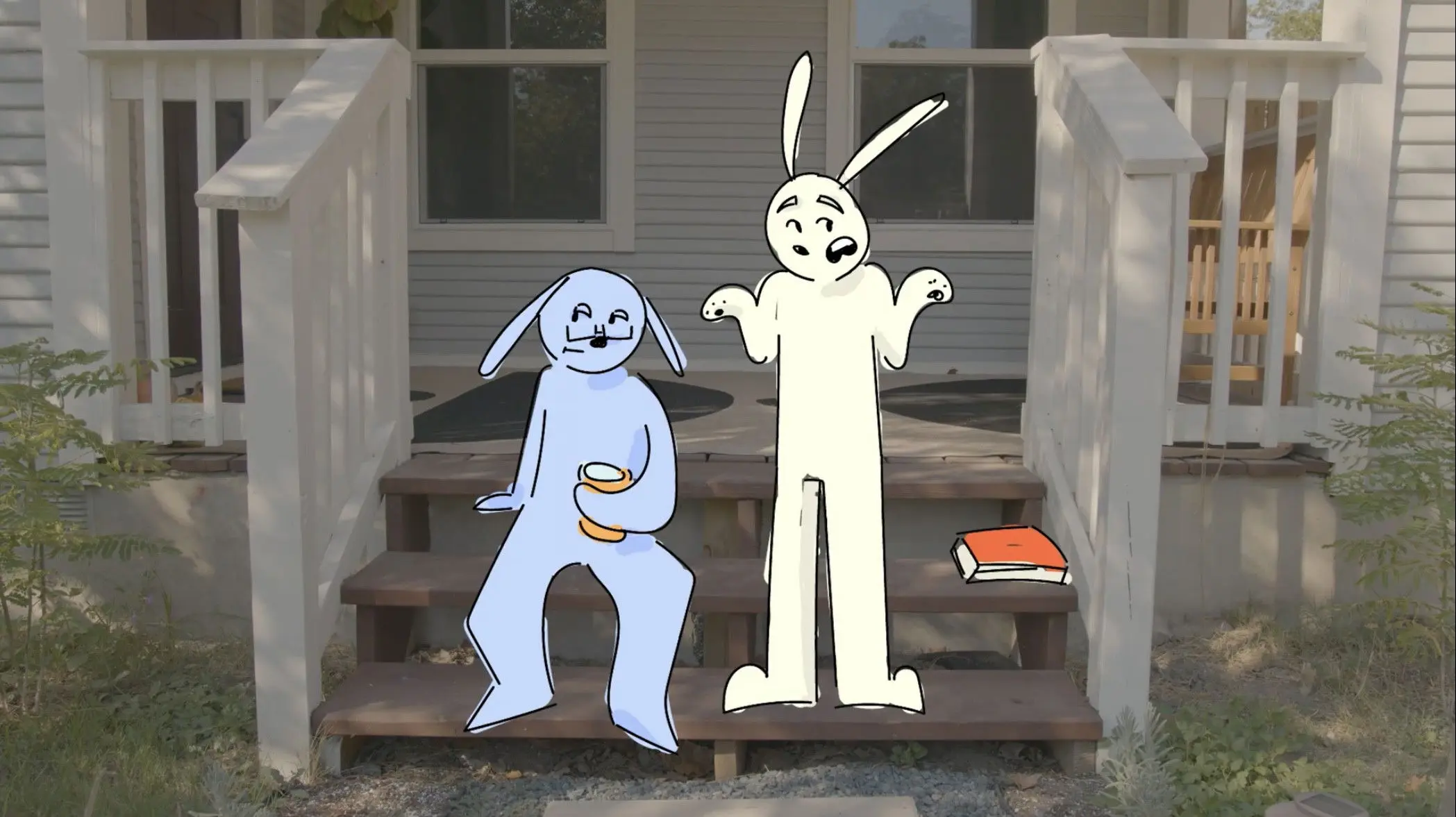 Dan and Monty backdrop