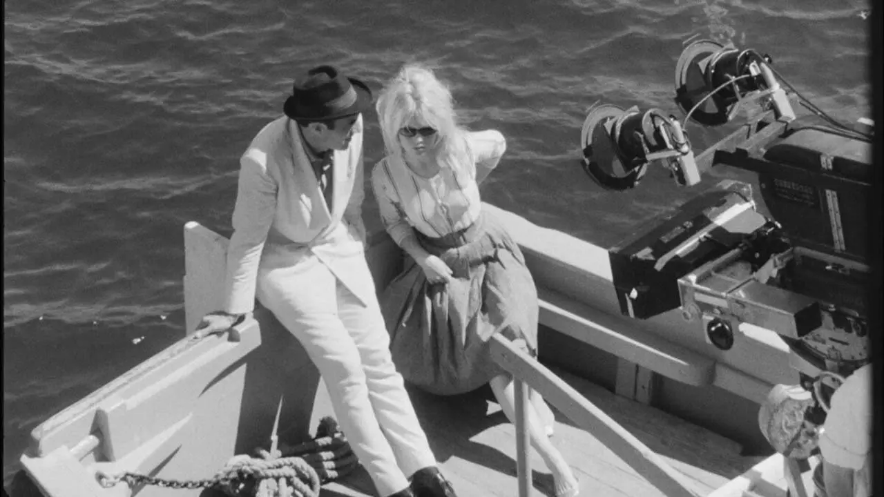 Bardot et Godard backdrop