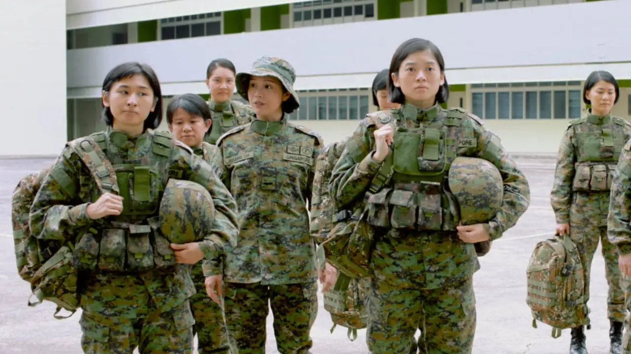 Ah Girls Go Army backdrop