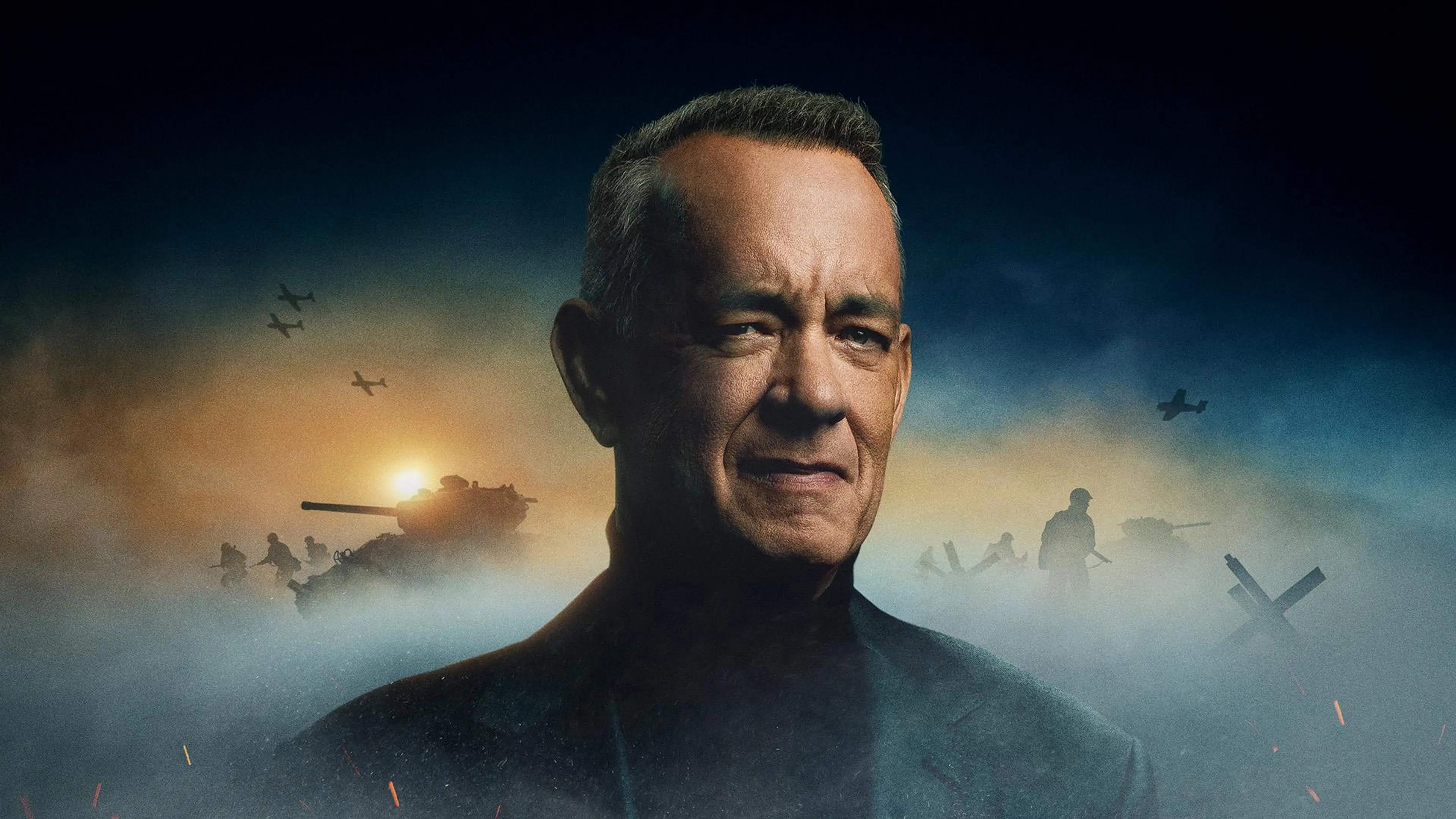 World War II with Tom Hanks backdrop