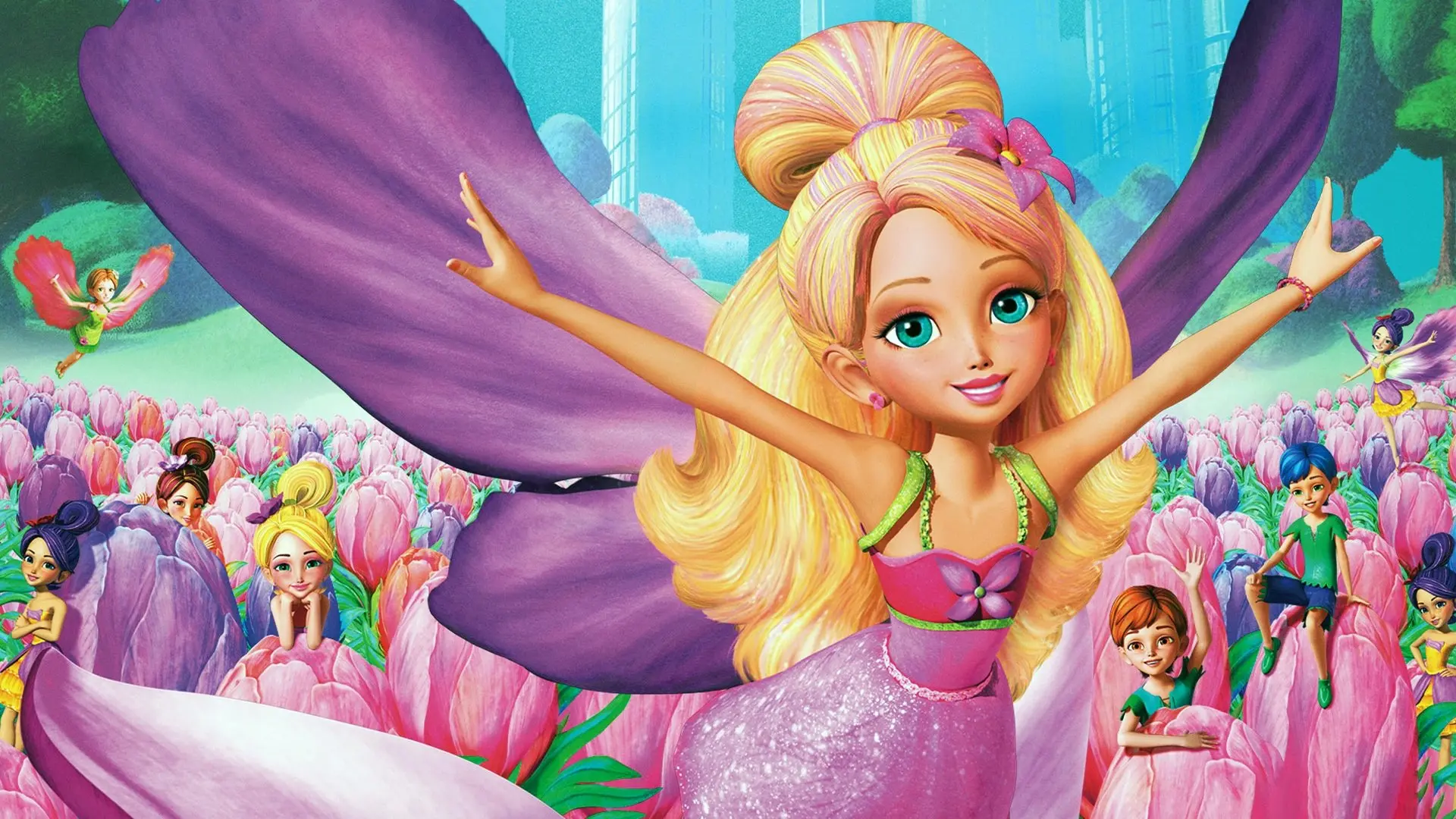 Barbie Presents: Thumbelina backdrop