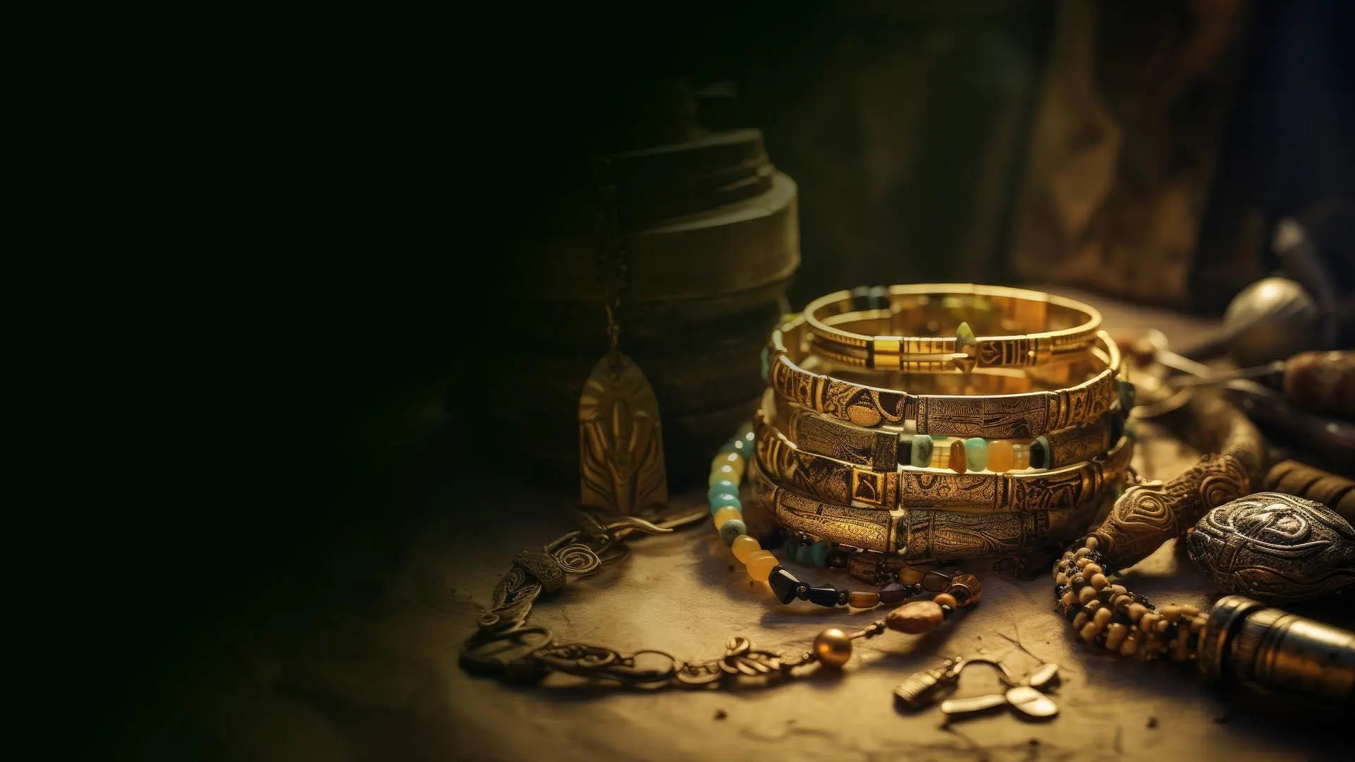 Imhotep, la momie aux bijoux d'or backdrop