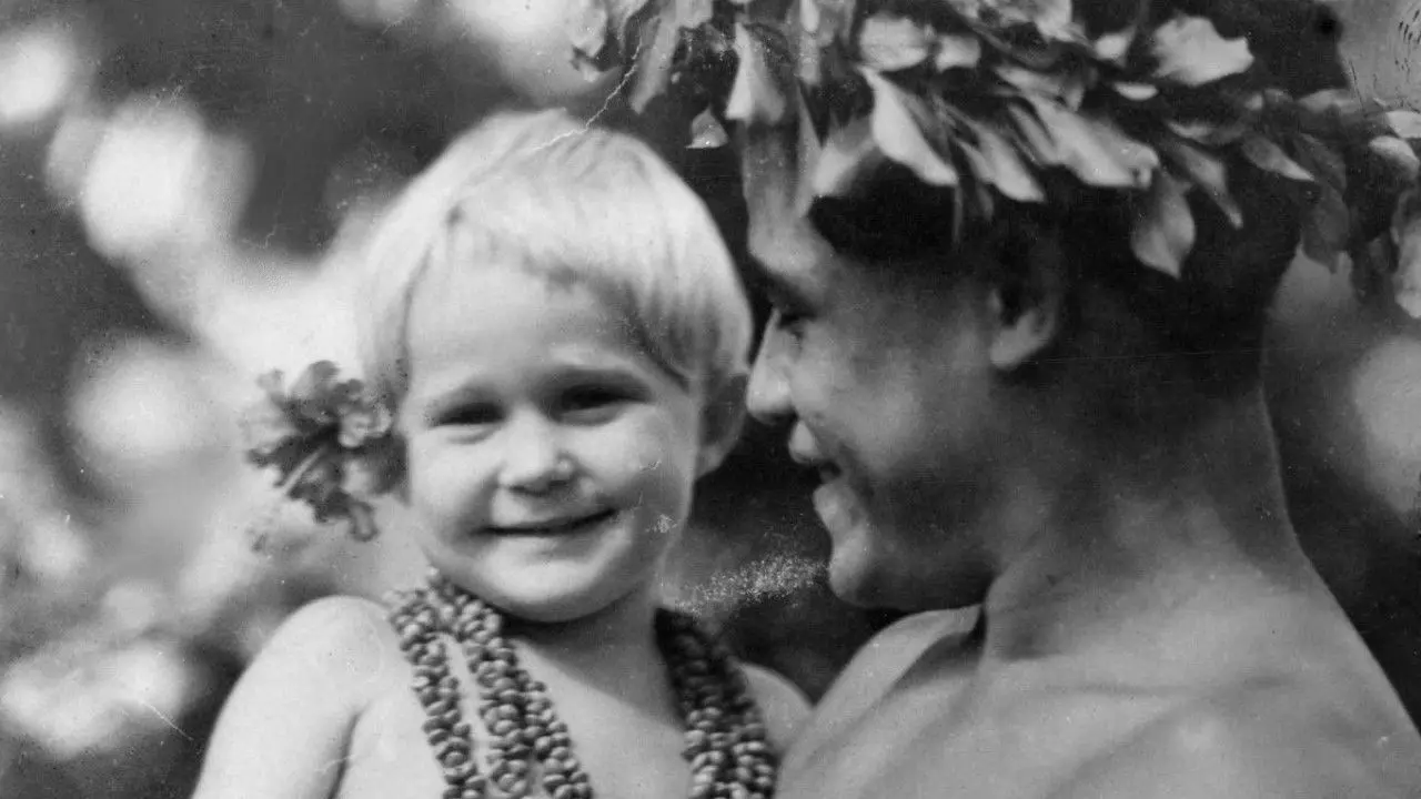 Monica in the South Seas backdrop