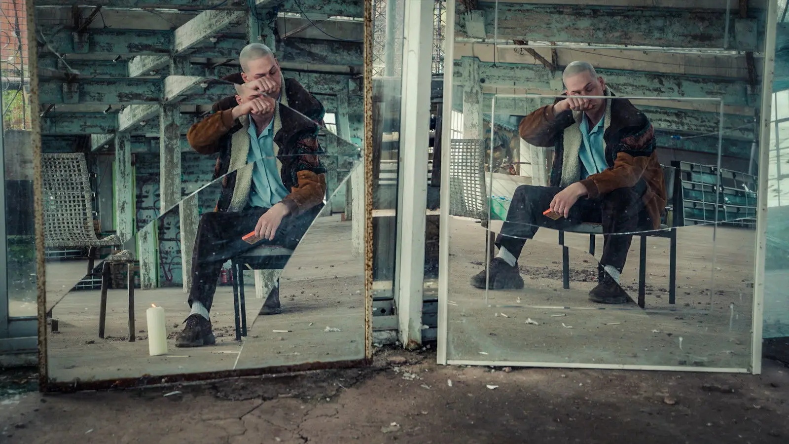 Comforting A Dying Rabbit backdrop