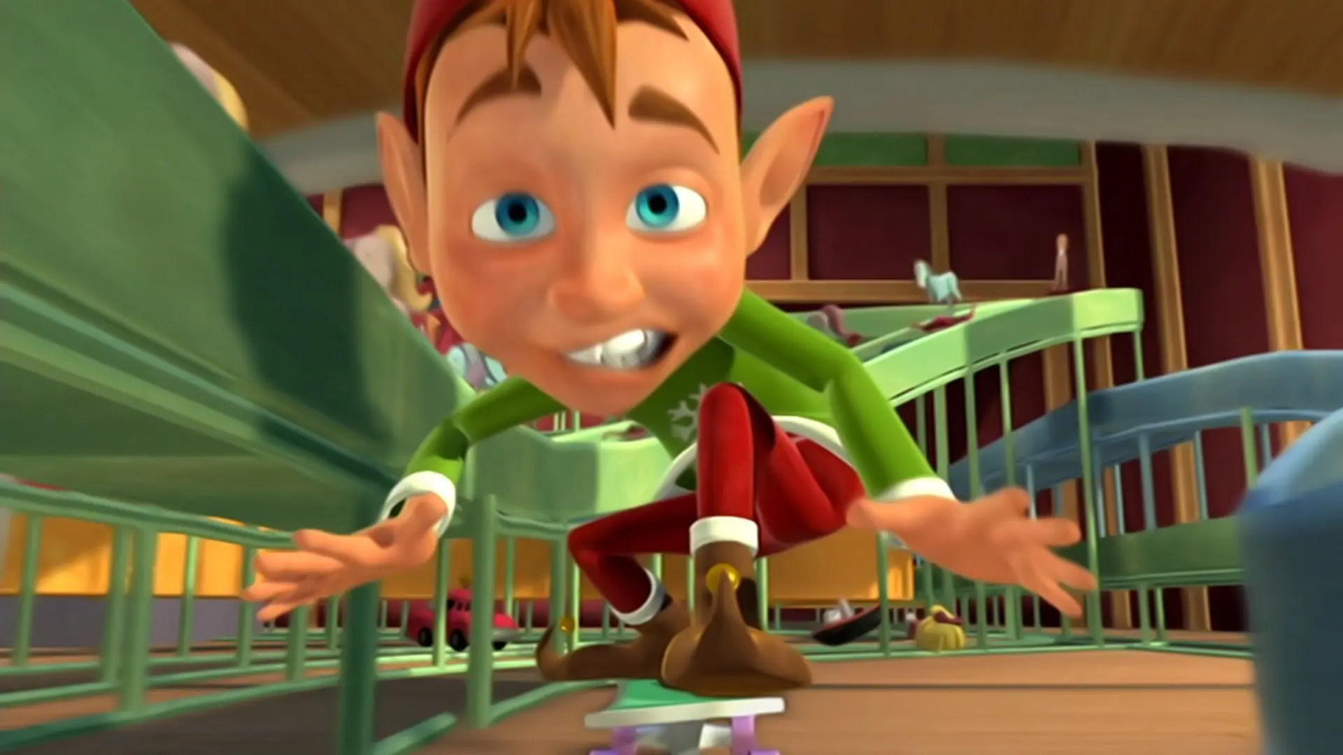 The Happy Elf backdrop