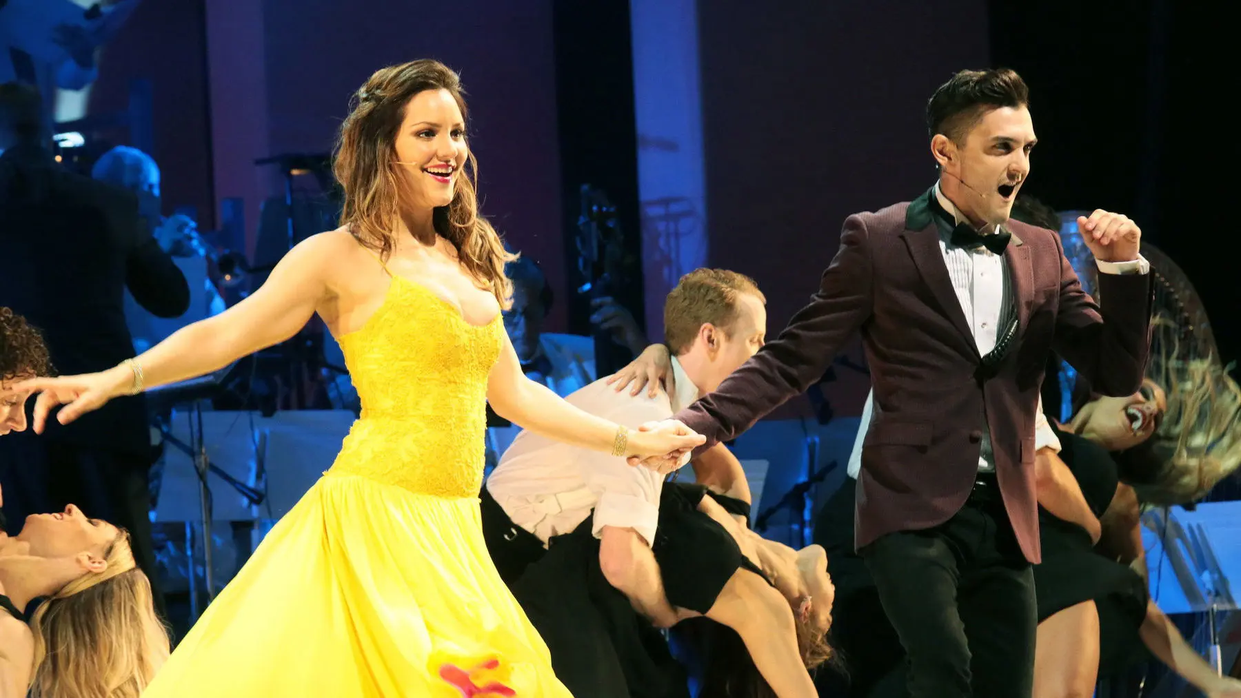 Bombshell in Concert with "Smash" Reunion backdrop