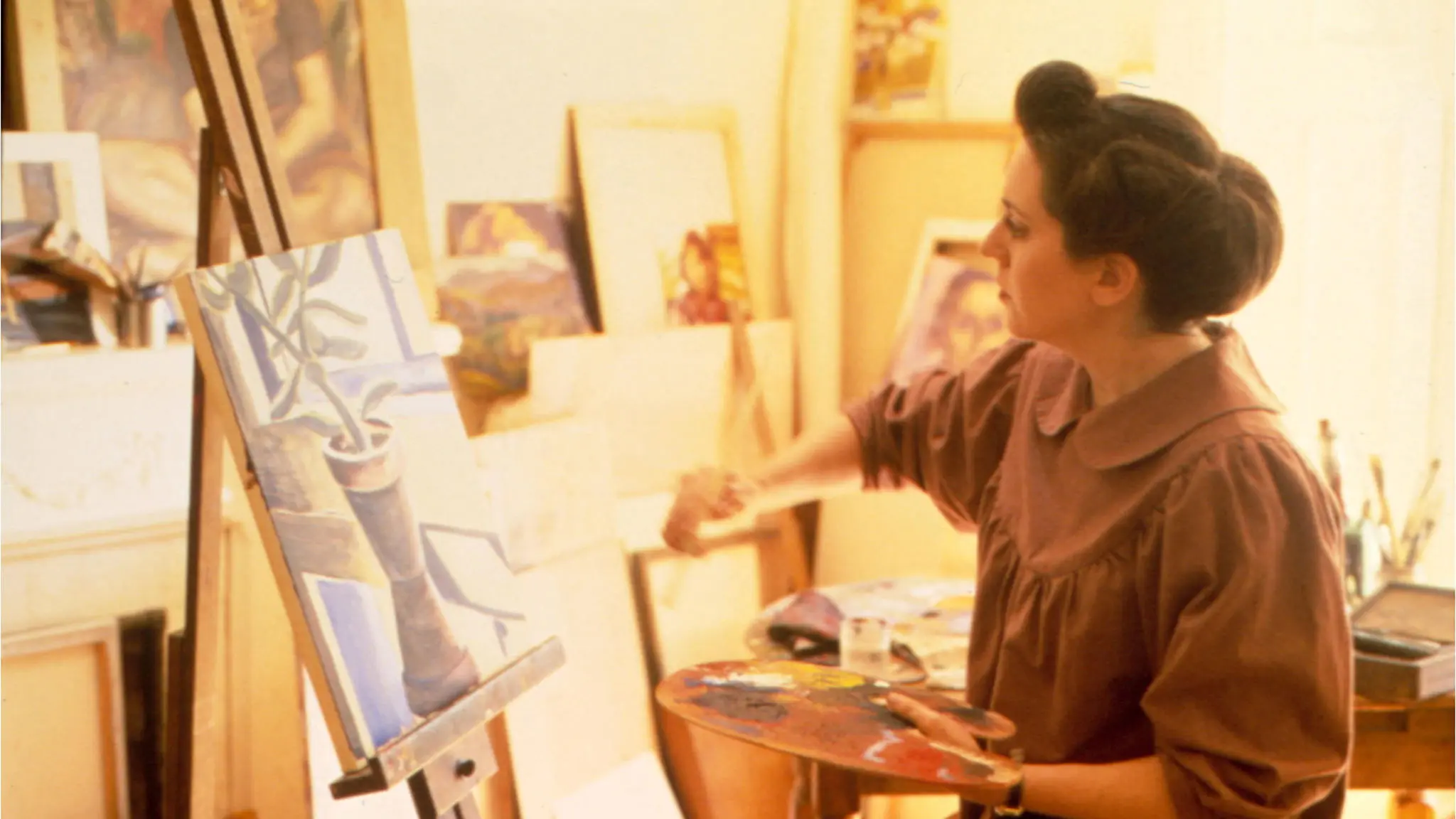 By Woman's Hand backdrop