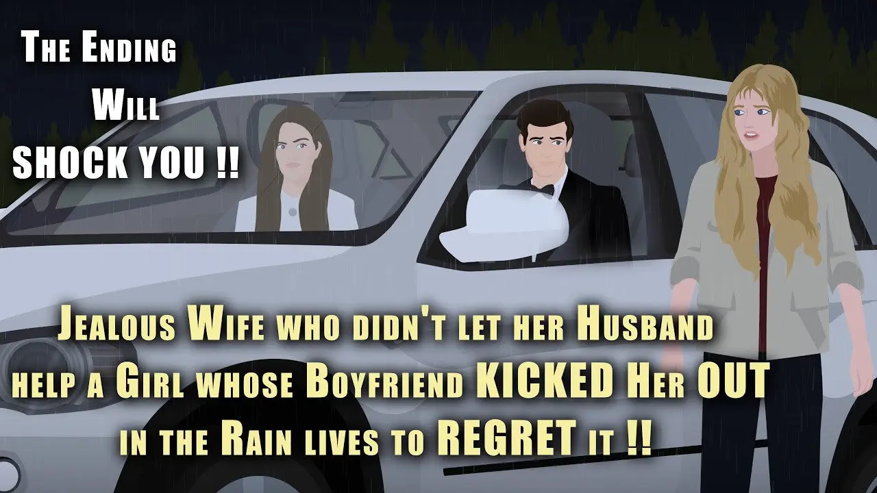 Jealous Wife didn't let her Husband help a Girl whose boyfriend KICKED Her OUT !! backdrop
