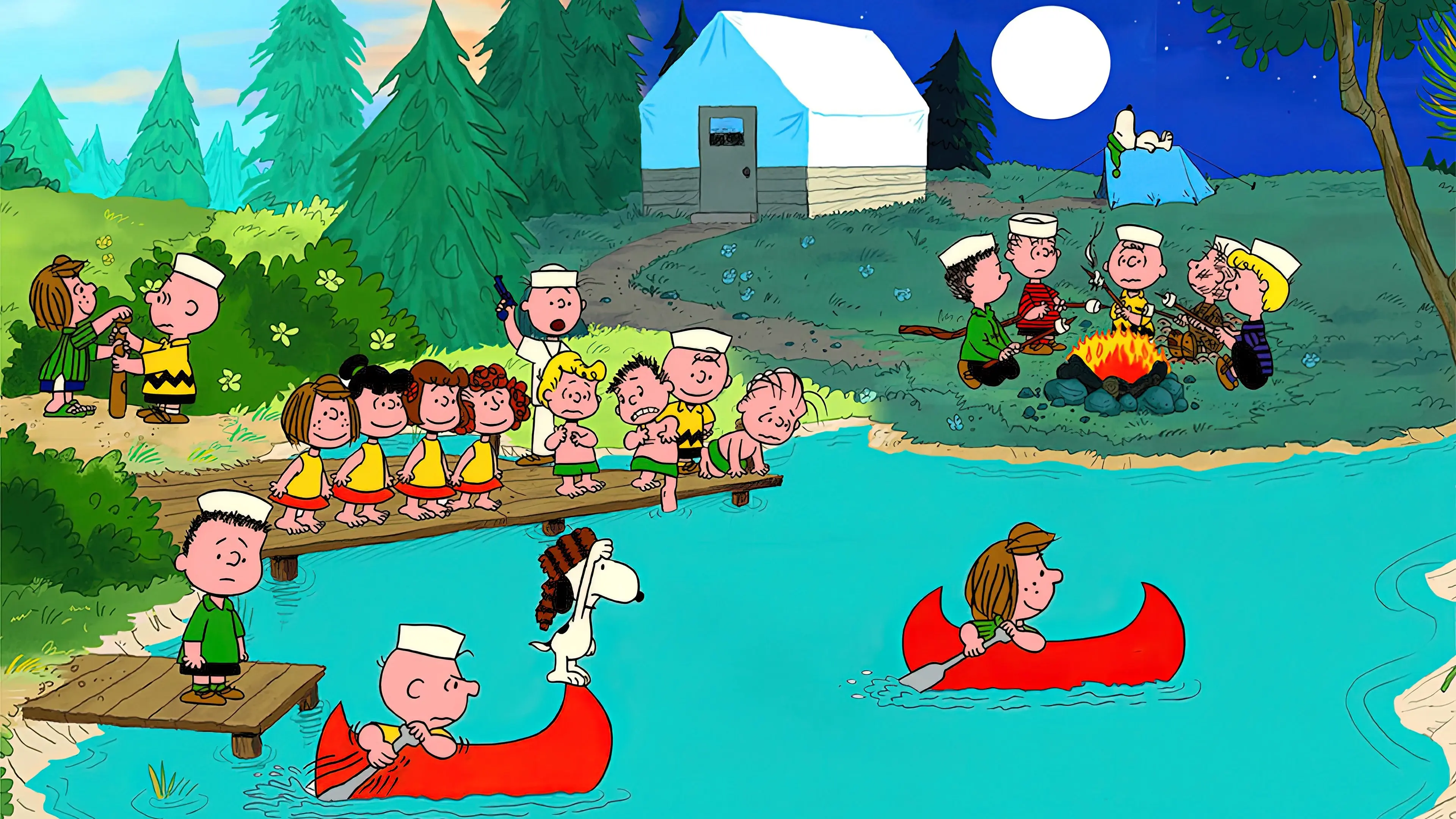 It Was a Short Summer, Charlie Brown backdrop