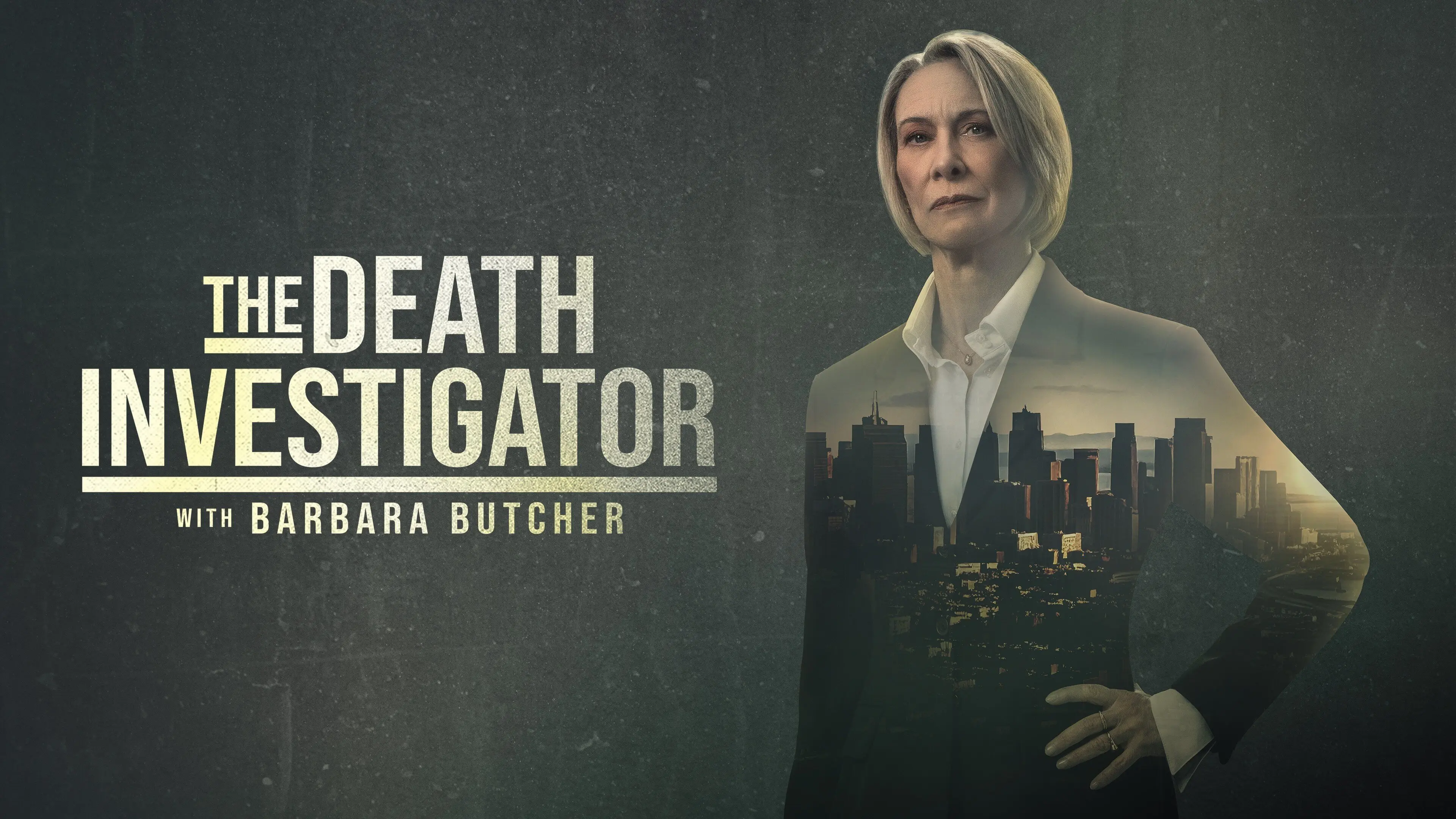 The Death Investigator with Barbara Butcher backdrop